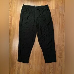 Madewell cropped black linen pants